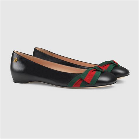 gucci shoes women flats balerina|erin leather ballerina flats.